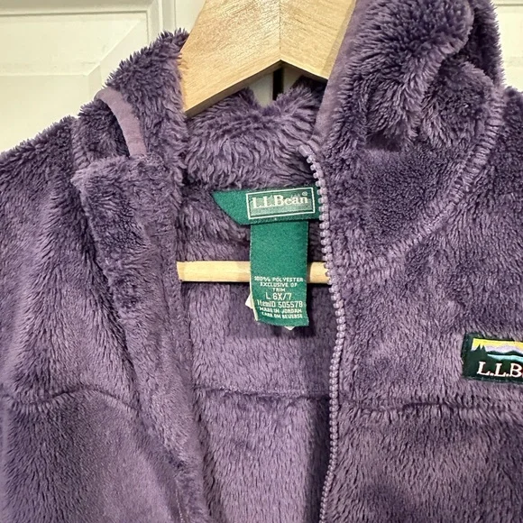 L.L.Bean Hi-Pile Fleece Purple - Picture 2 of 4